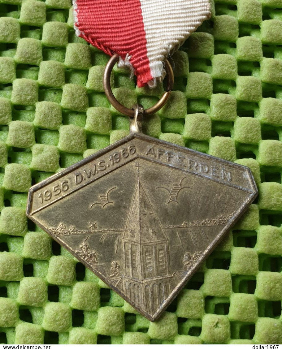 Medaile : DWS (Door Wilskracht Sterk) Afferden 1956-1966 (Limburg ) . -  Original Foto  !!  Medallion  Dutch - Other & Unclassified