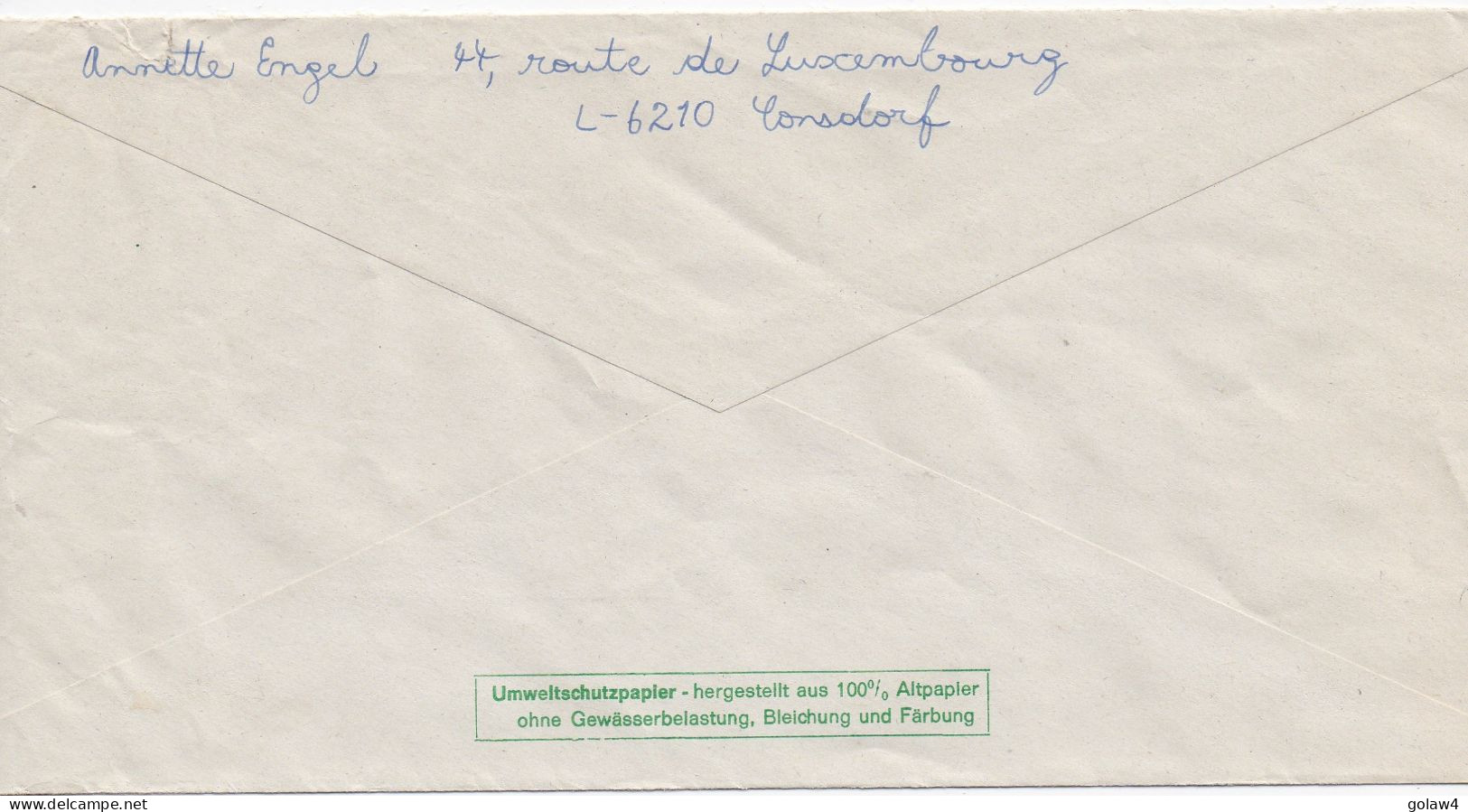 36524# ROBERT SCHUMAN CARNET LETTRE RECOMMANDEE Obl LUXEMBOURG 1989 - Postzegelboekjes