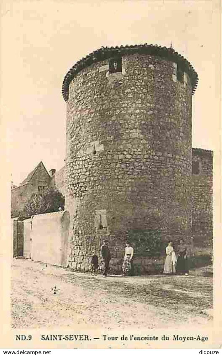 40 - Saint Sever sur Adour - Tour de l'enceinte du Moyen Age - Animée - Correspondance - Flamme Postale - CPA - Voir Sca