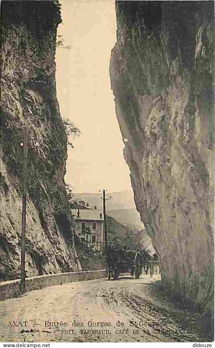 11 - Axat - Entrée Des Gorges De Saint Georges - Animée - Attelage De Chevaux - CPA - Voir Scans Recto-Verso - Axat