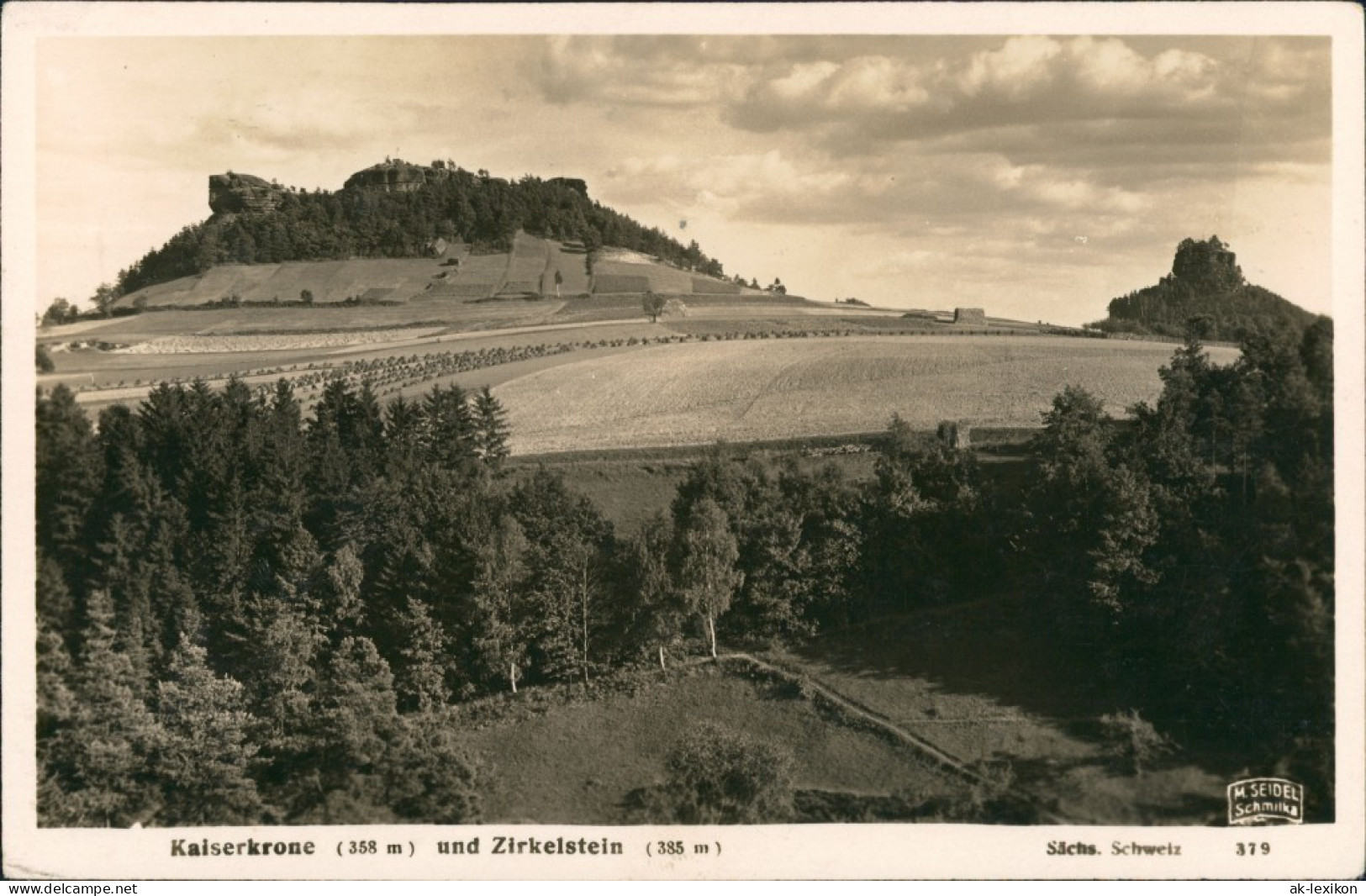 Schöna-Reinhardtsdorf Kaiserkrone Sächsische Schweiz M. Seidel Schmilka 1935 - Schoena