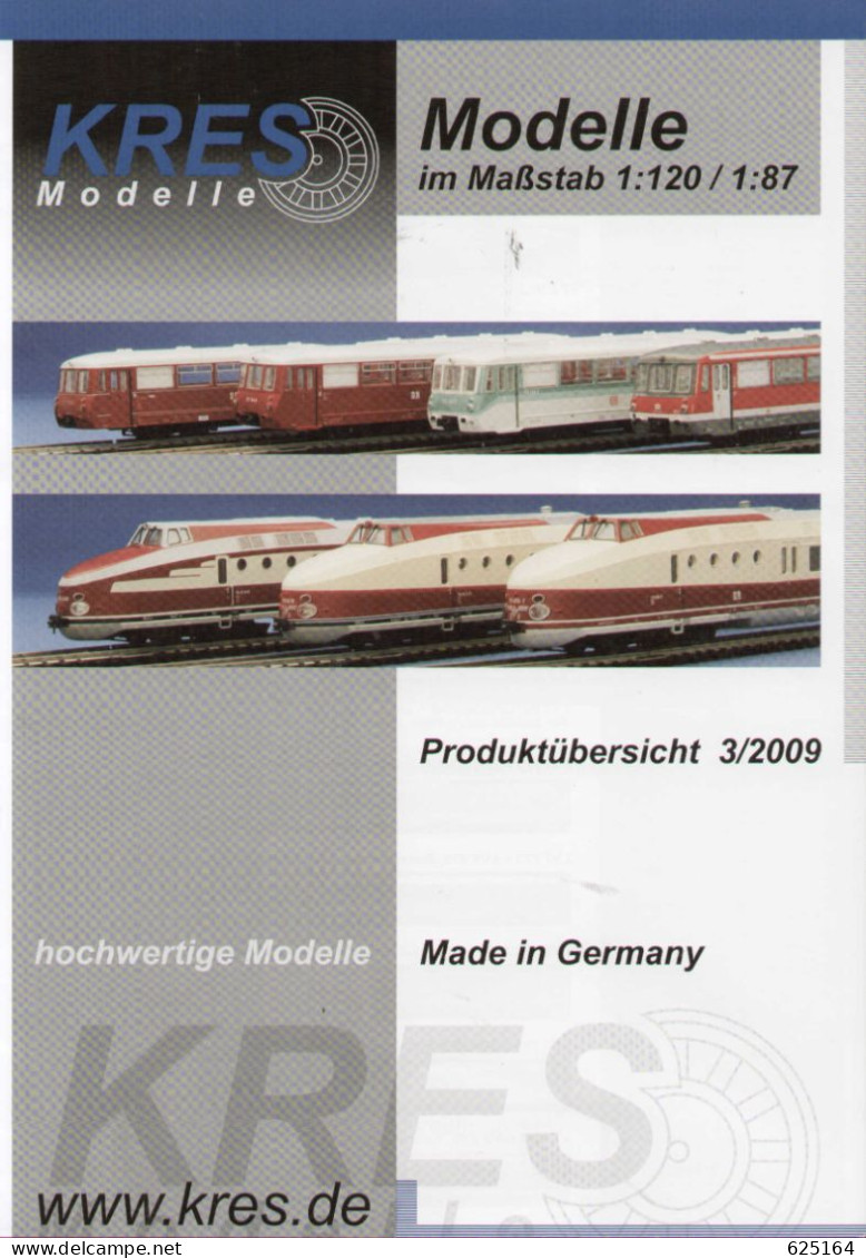 Catalogue KRES-MODELLE 2009.3 Produktübersicht Spur TT 1:120 / H0 1:87 - Deutsch