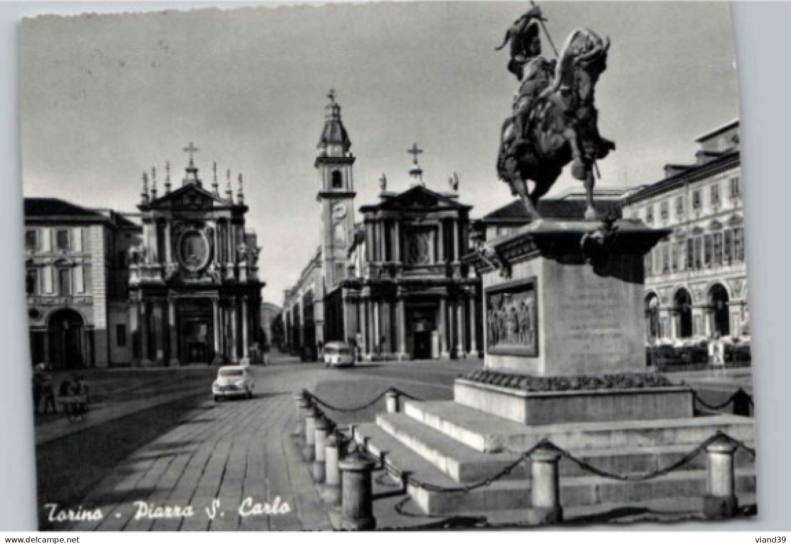 TORINO. -  TURIN. -  Piazza S; Carlo. - Lugares Y Plazas