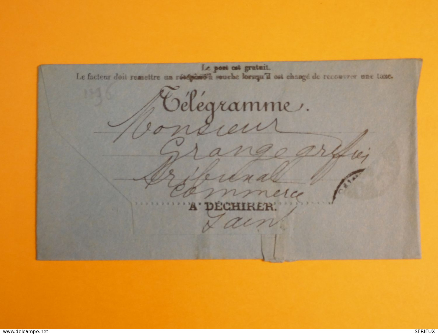 DM5 FRANCE LETTRE TELEGRAMME   1880 A SAINTES  + +   + AFF.   INTERESSANT+ + - Telegraphie Und Telefon