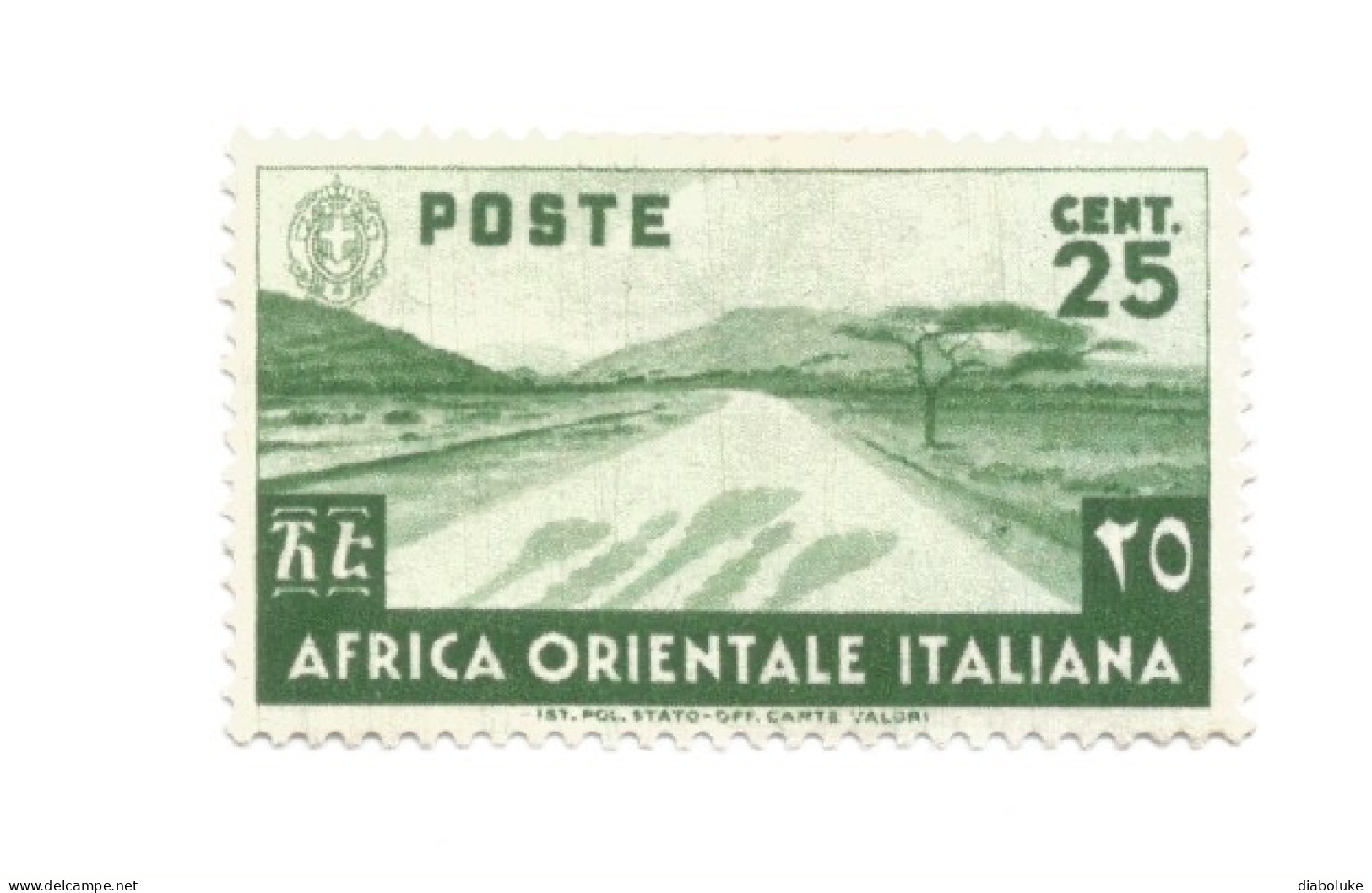 (COLONIE E POSSEDIMENTI) 1938, SOGGETTI VARI, 25c - Francobollo Nuovo (CAT. SASSONE N.7) - Afrique Orientale Italienne