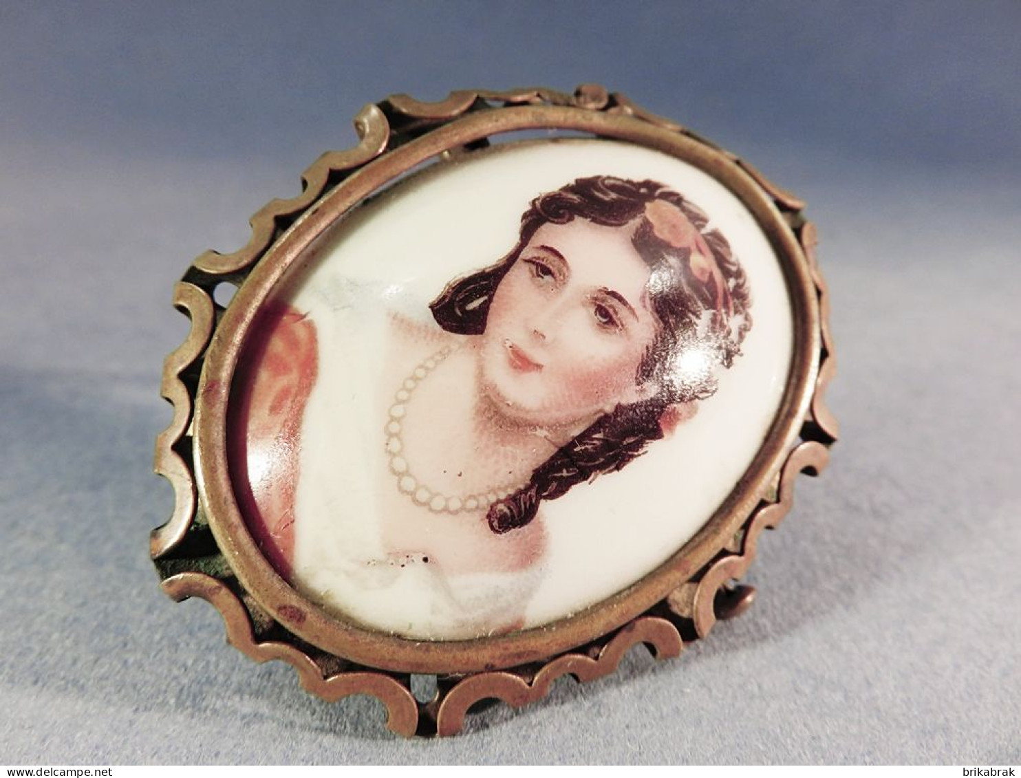 " BROCHE EN PORCELAINE DE LIMOGES @ Bijoux Bijouterie