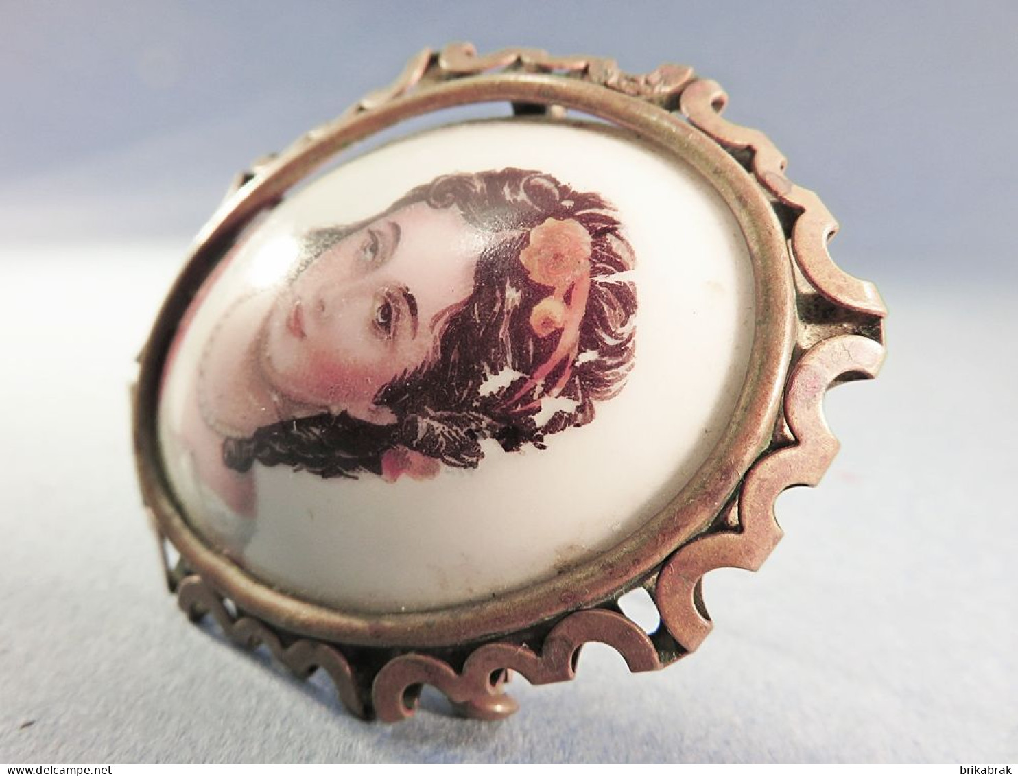 " BROCHE EN PORCELAINE DE LIMOGES @ Bijoux Bijouterie