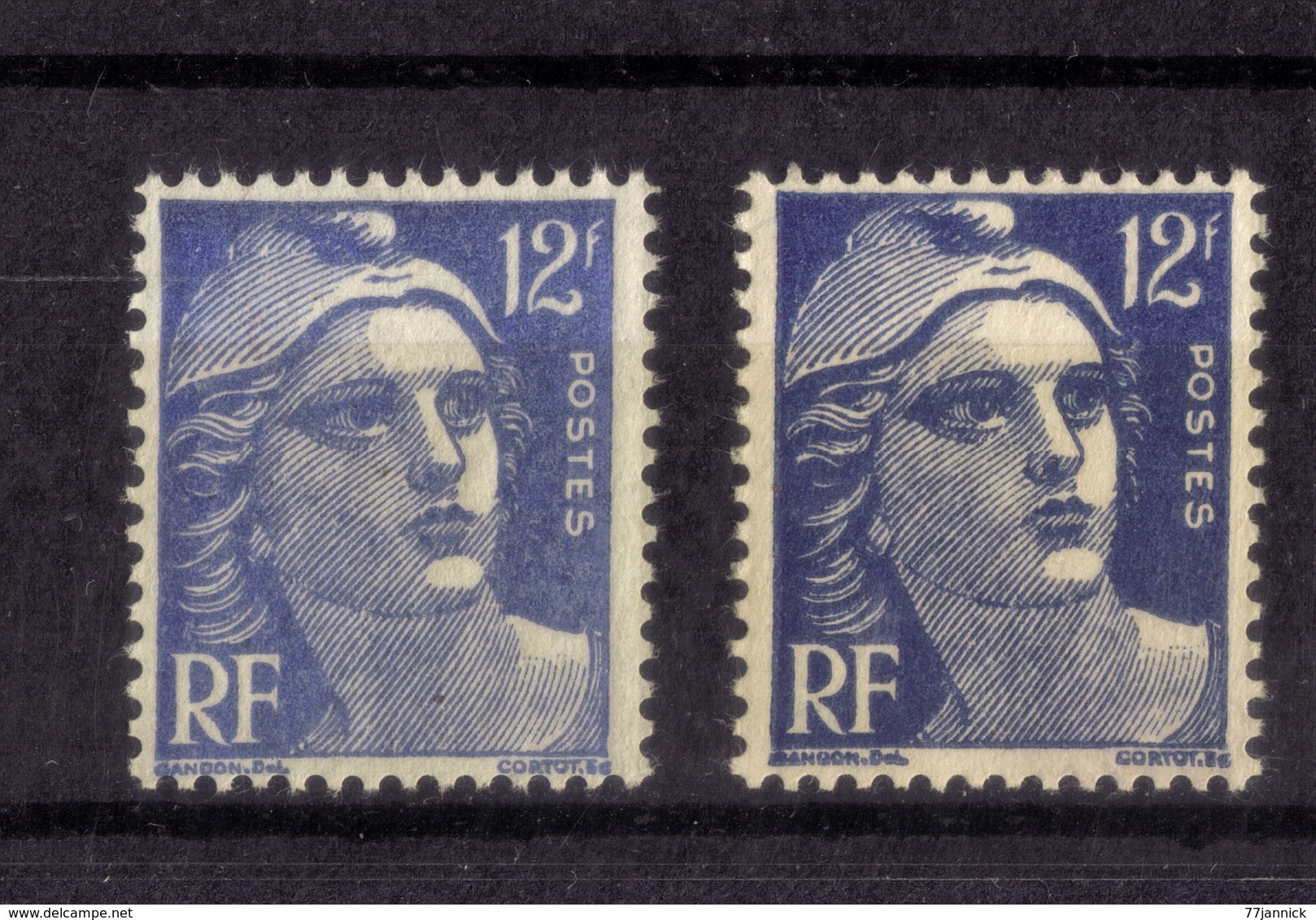 VARIETE DE COULEUR N° 812 (bleu Clair/bleu Foncé)  NEUF** - Unused Stamps