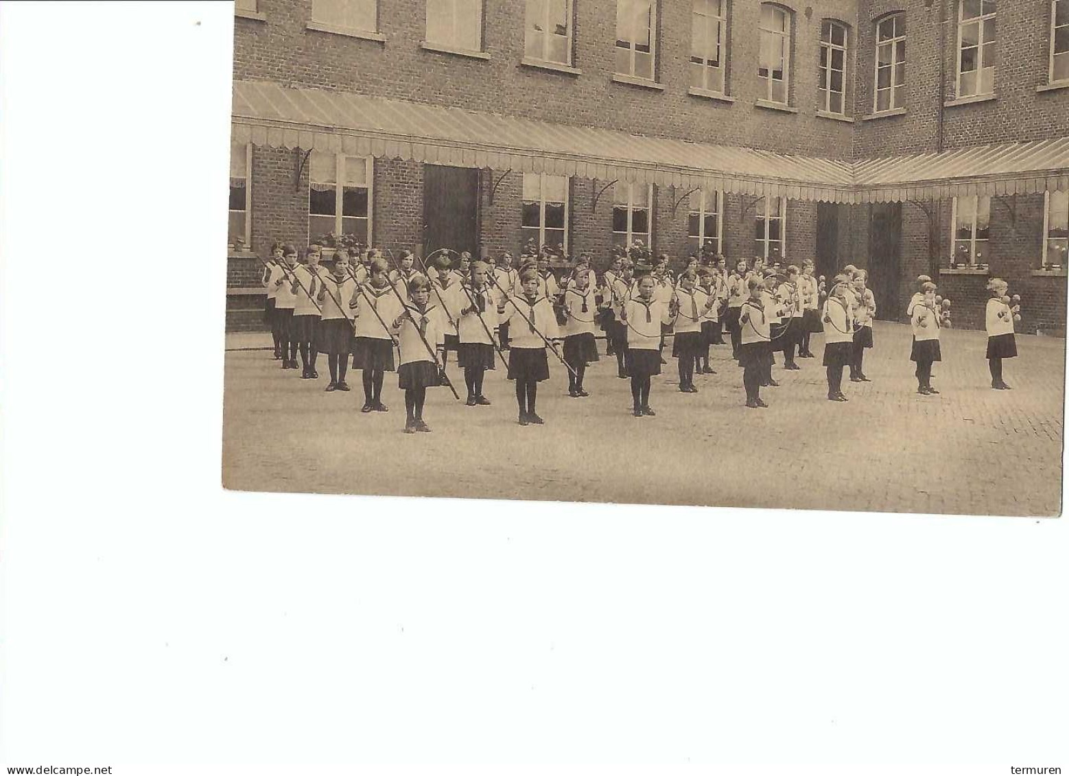 Sint-Lievens-Houtem: Kostschool Sint Lieven: De Speelplaats -punten En  Met Stempel Van De Kostschool - Sint-Lievens-Houtem