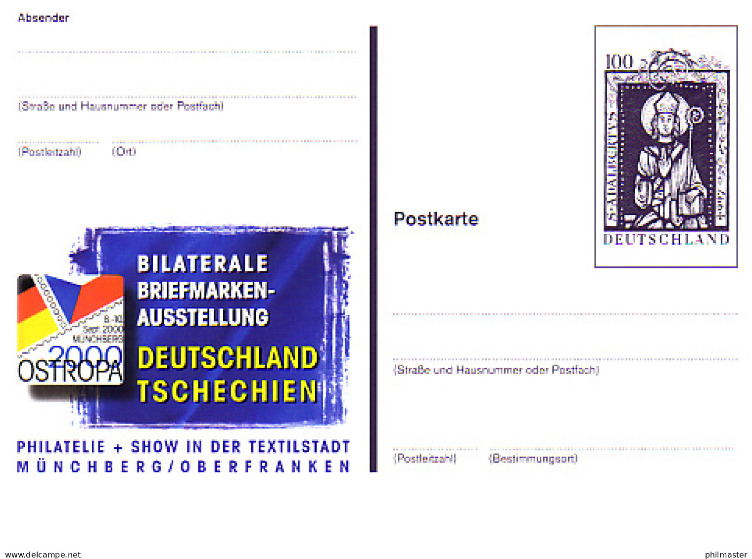 PSo 70 OSTROPA Tschechien Münchberg 2000, Postfrisch Wie Verausgabt ** - Postcards - Mint