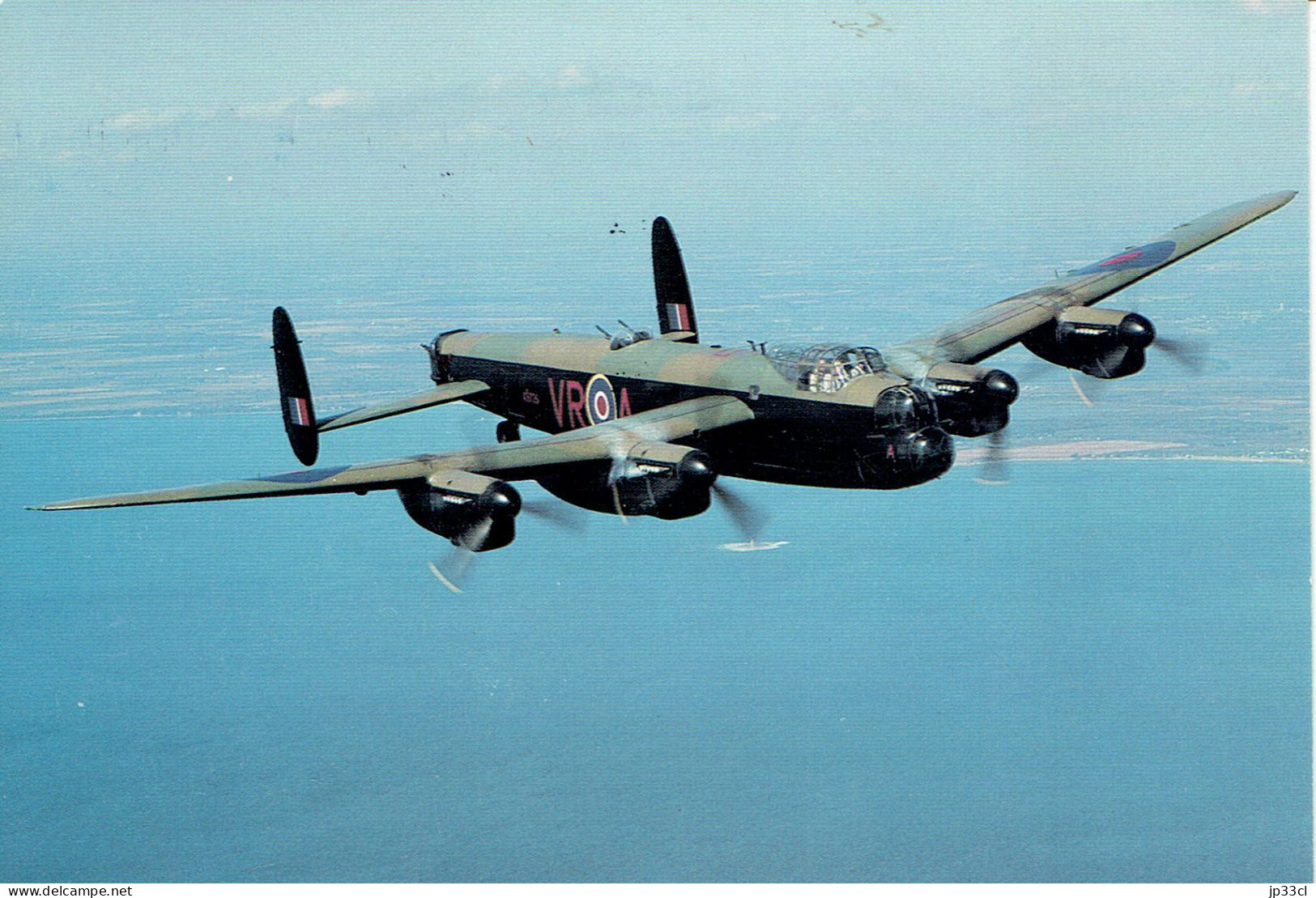 CP Avion Avro Lancaster Avec Au Dos Bloc De 4 Timbres De La Série "Deuxième Guerre Mondiale" (Yv. 1398-1401) - Moderne Ansichtskarten