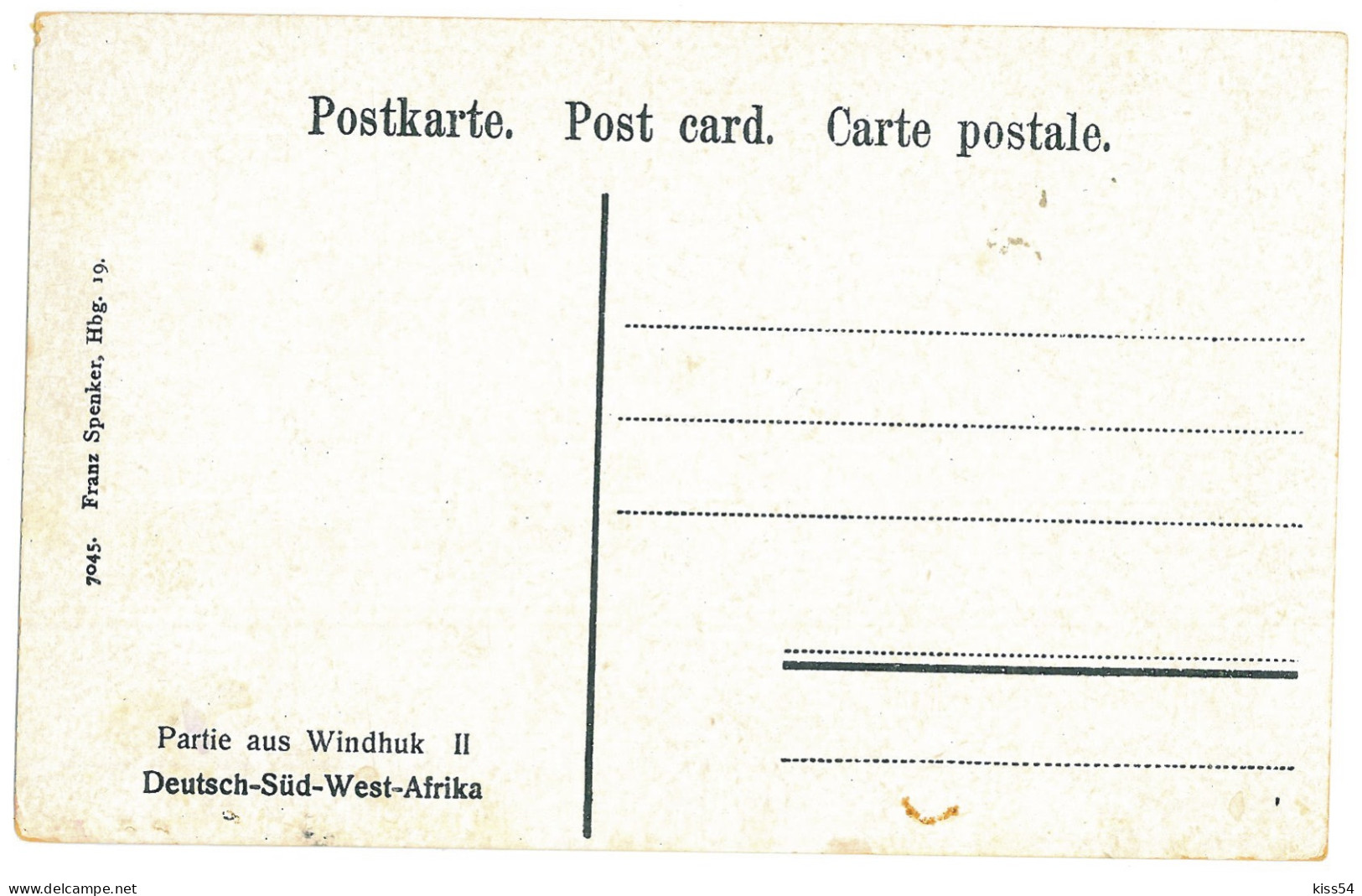 NAM 6 - 23912 WINDHUK, (D.S.W. Afrika, Namibia) - Old Postcard - Unused - Namibia