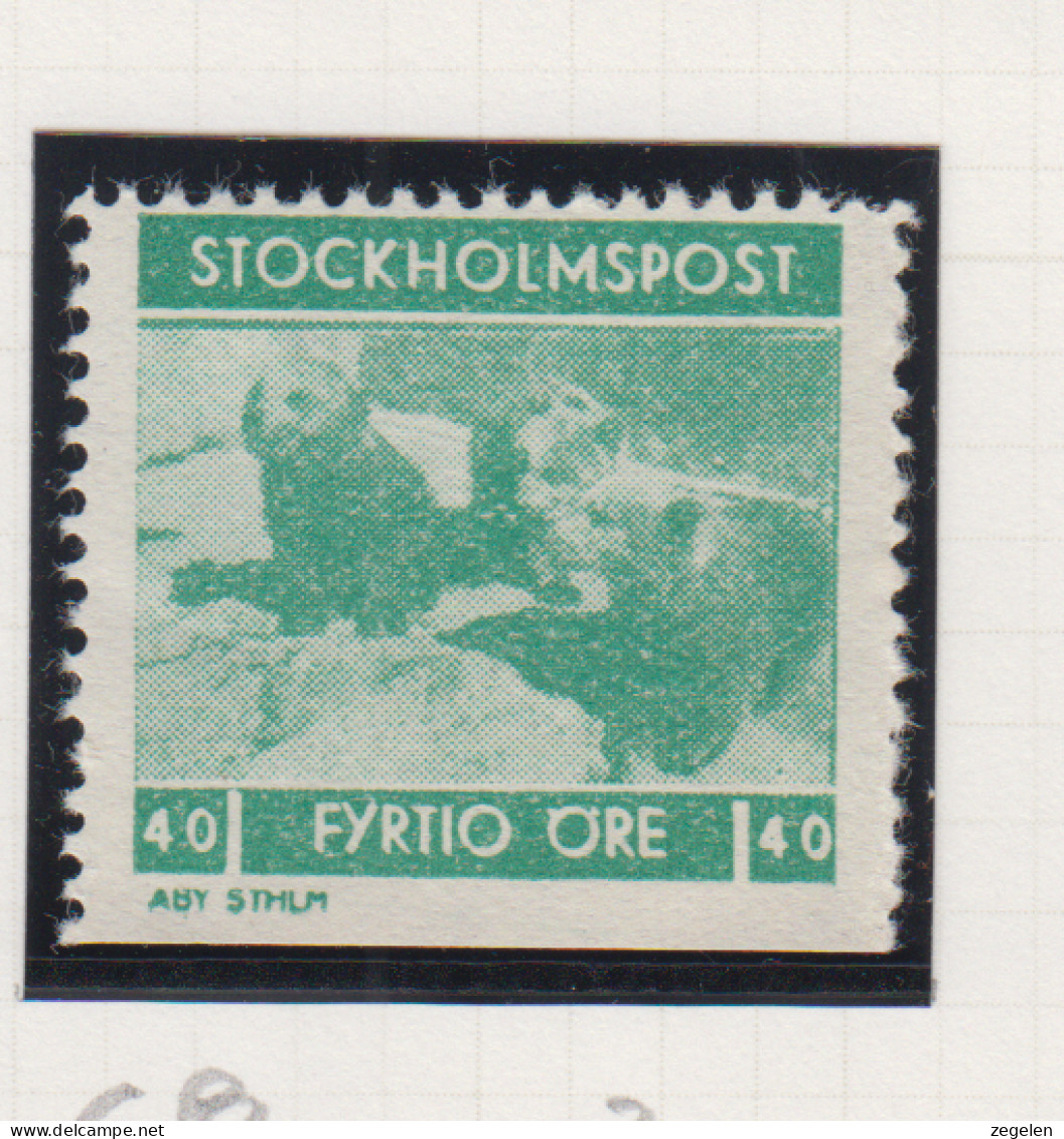 Zweden Lokale Zegel Cat. Facit Sverige 2000 Private Lokaalpost Stockholmpost 6 - Local Post Stamps