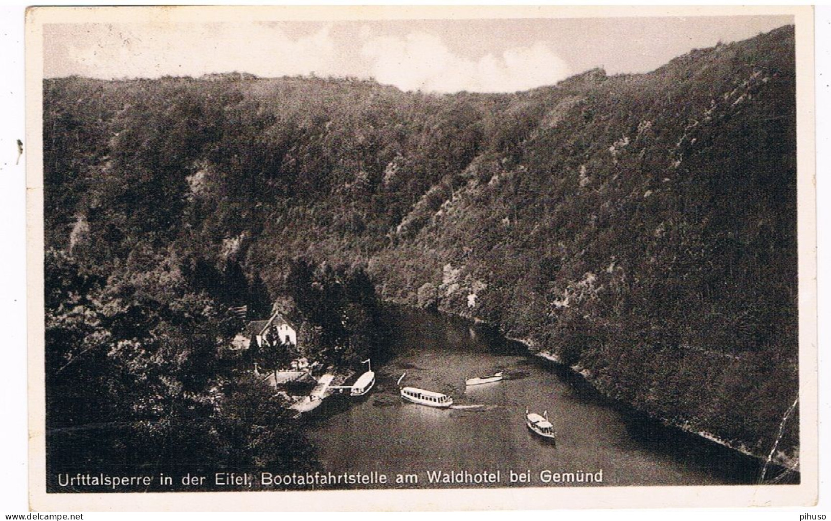 D-16988  GEMÜND : Urftalsperre In Der Eifel, Bootabfahrtstelle Am Waldhotel - Schleiden