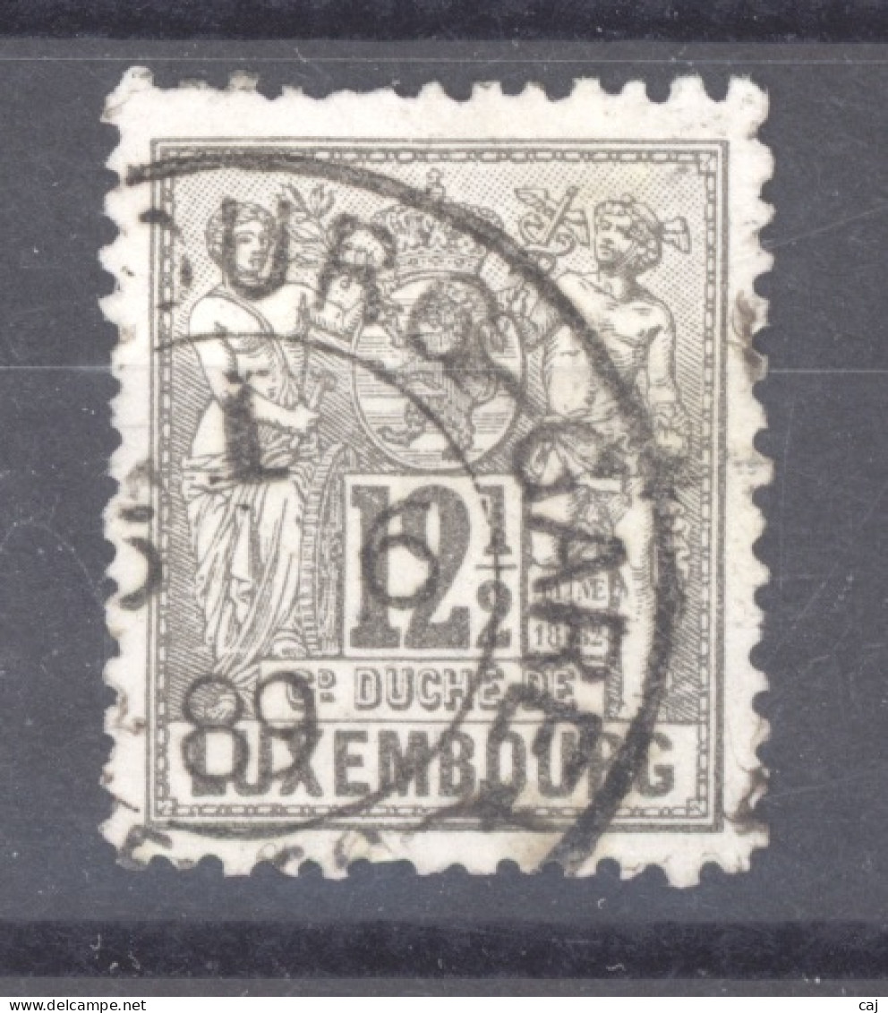 Luxembourg  :  Mi  50A   (o)  Dentelé 12 ½ X 12 - 1882 Allegory