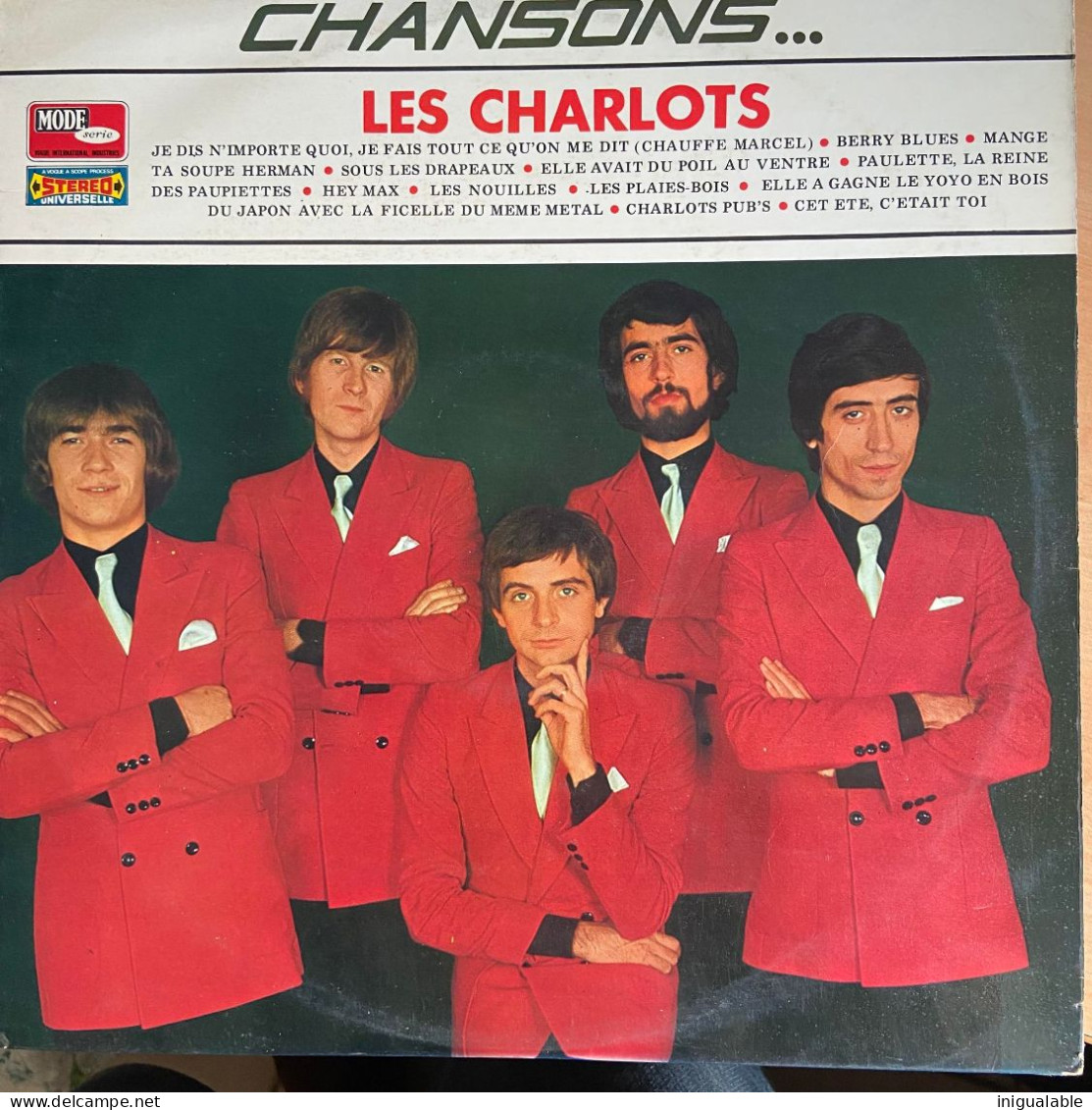 Les Charlots ‎– Chansons...LP Vogue CMDINT. 9820 NM / VG+ - Other - French Music