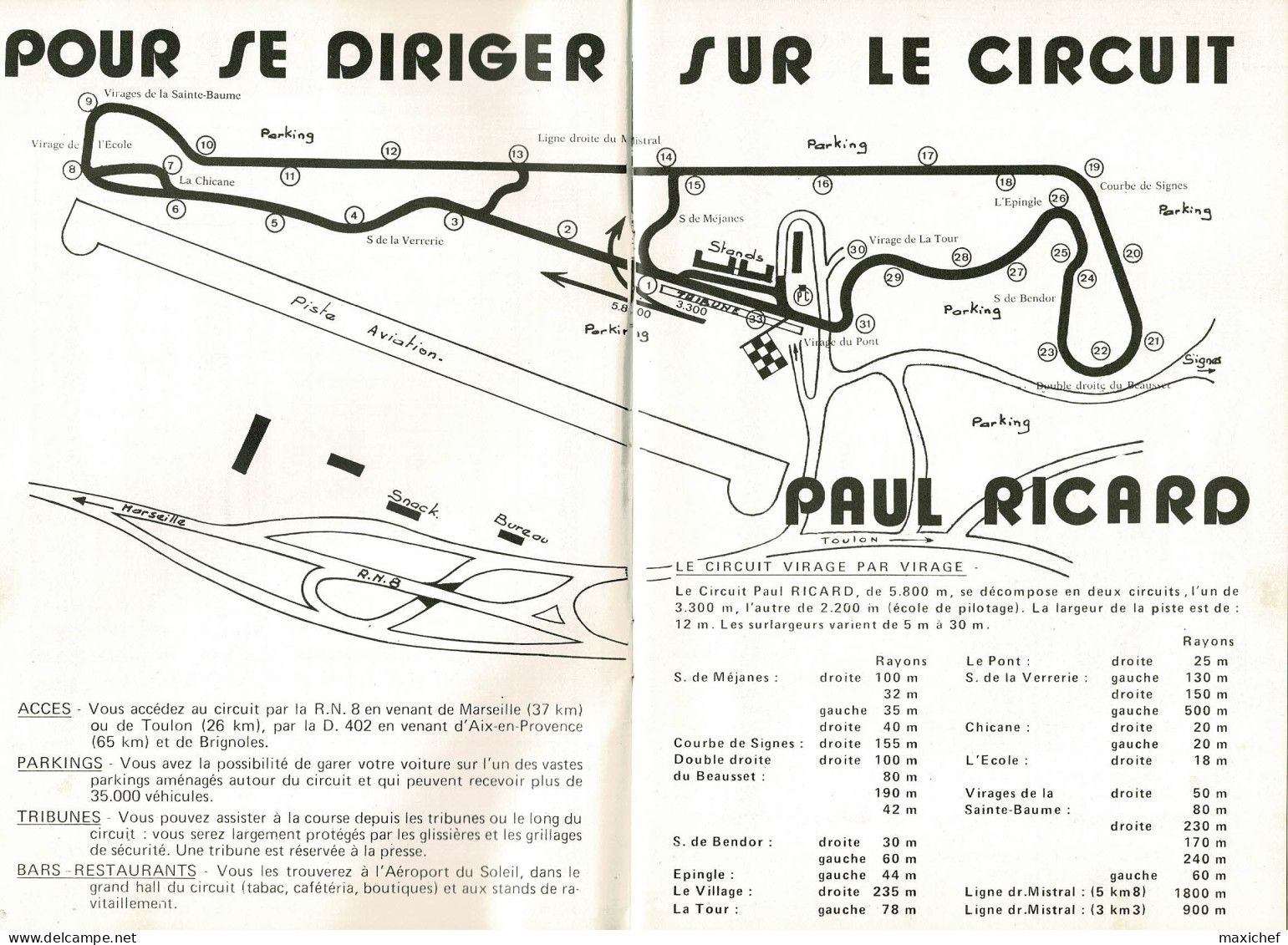 Circuit Paul Ricard 2.3.4 Juillet 1971 - Championnat Du Monde Formule 1, 4ème Grand Prix De France - 15 X 22cm - Automobilismo - F1