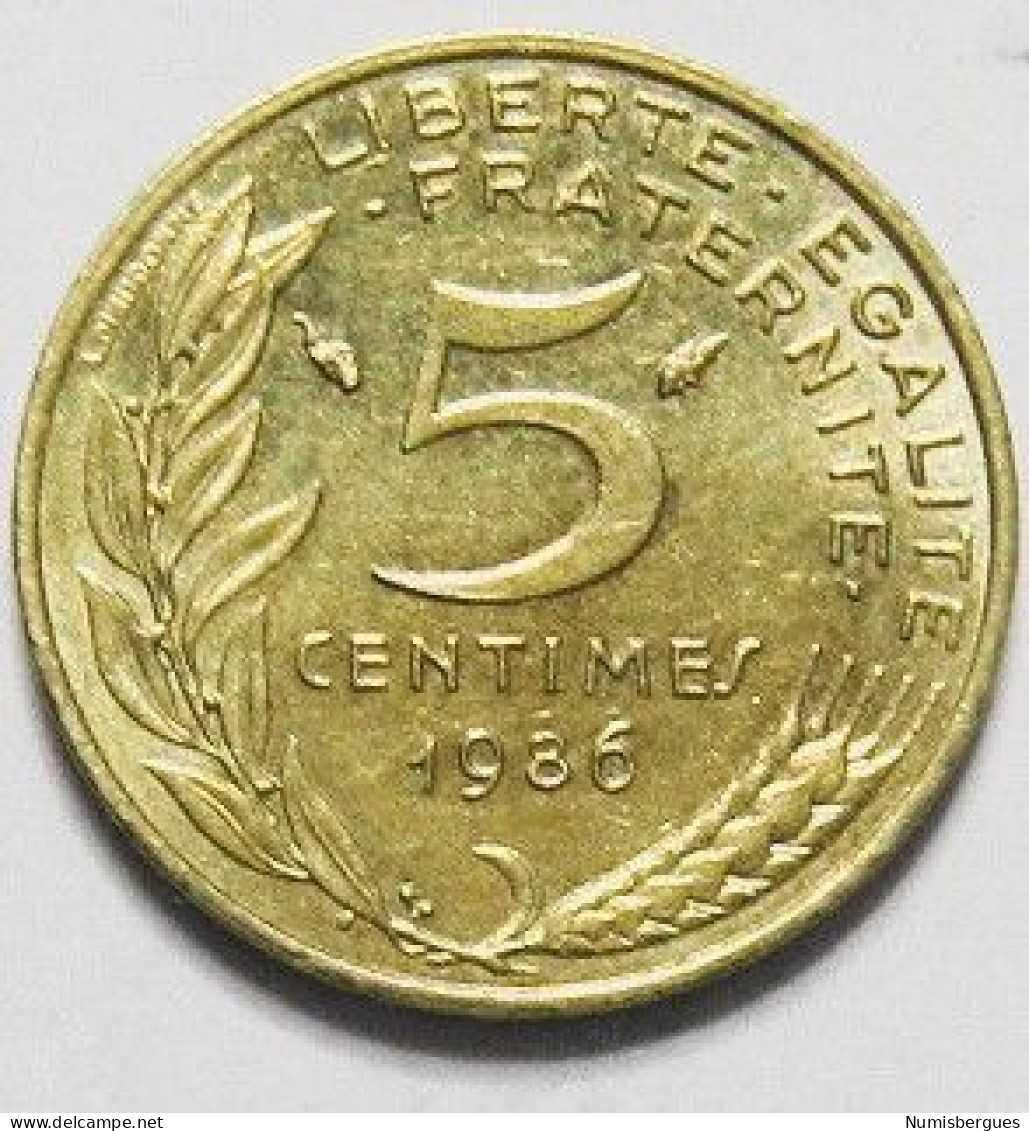 Pièce De Monnaie 5 Centimes Marianne 1986 - 5 Centimes