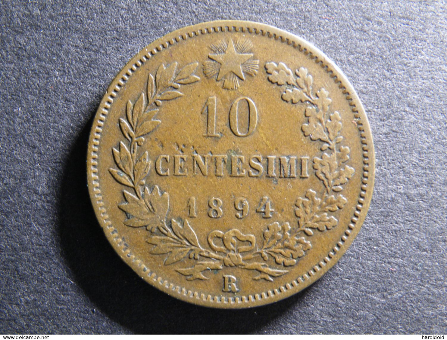 ITALIE - 10 CENTESIMI 1894 R - 1878-1900 : Umberto I