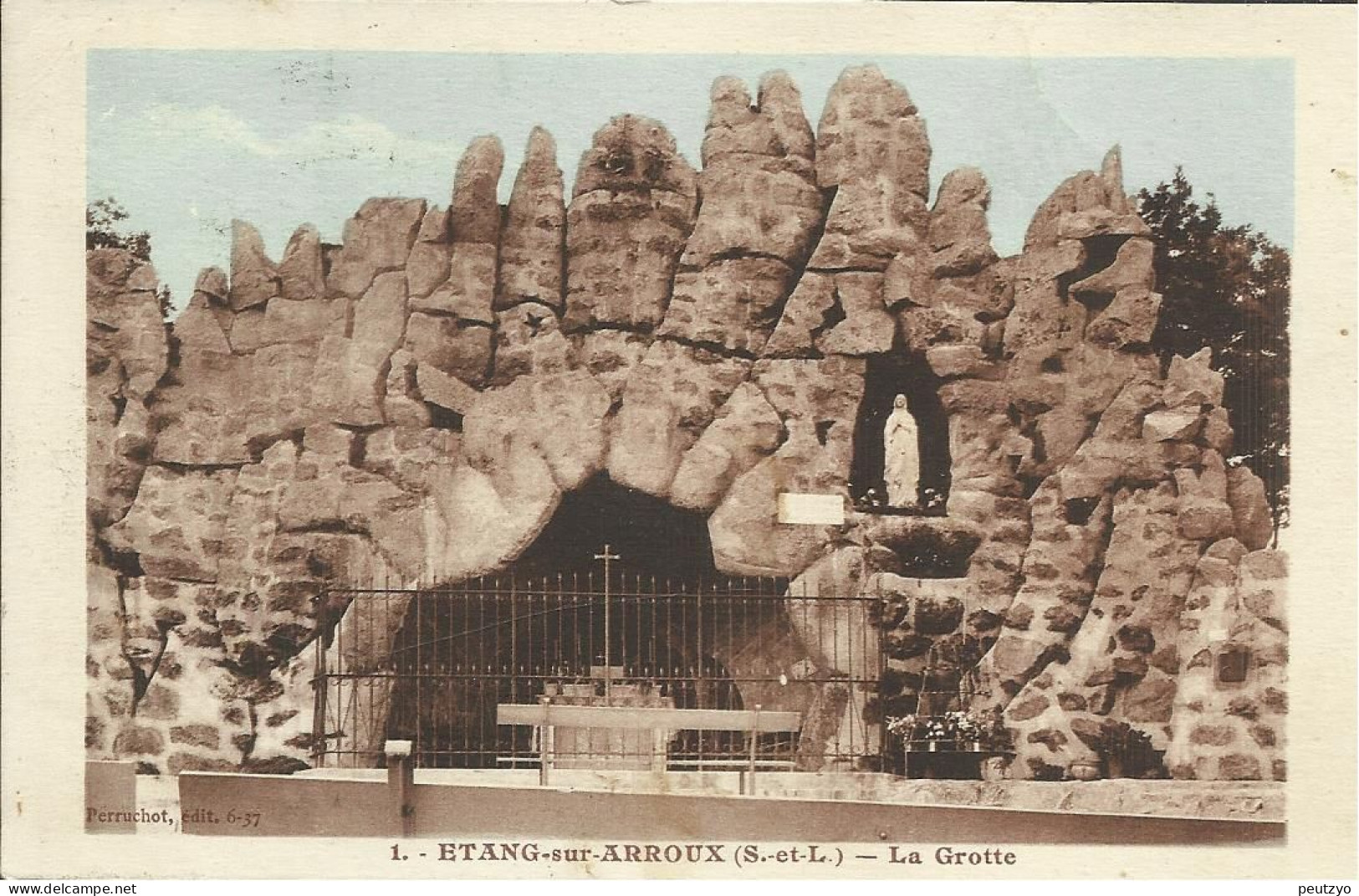 Cpa 71 Etang Sur Arroux  La Grotte Vierge L5/28 - Monumenten