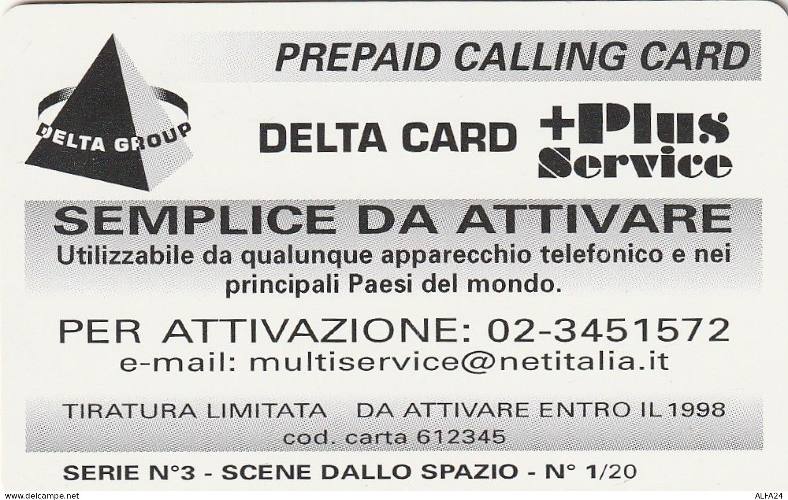 PREPAID PHONE CARD ITALIA  (CZ200 - Schede GSM, Prepagate & Ricariche