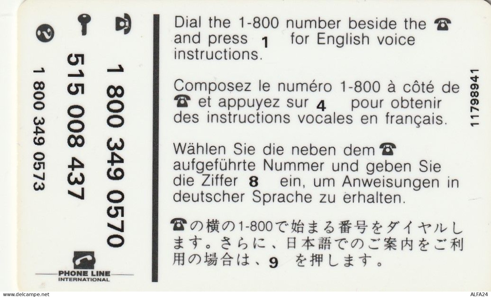 PREPAID PHONE CARD USA  (CZ110 - Sonstige & Ohne Zuordnung