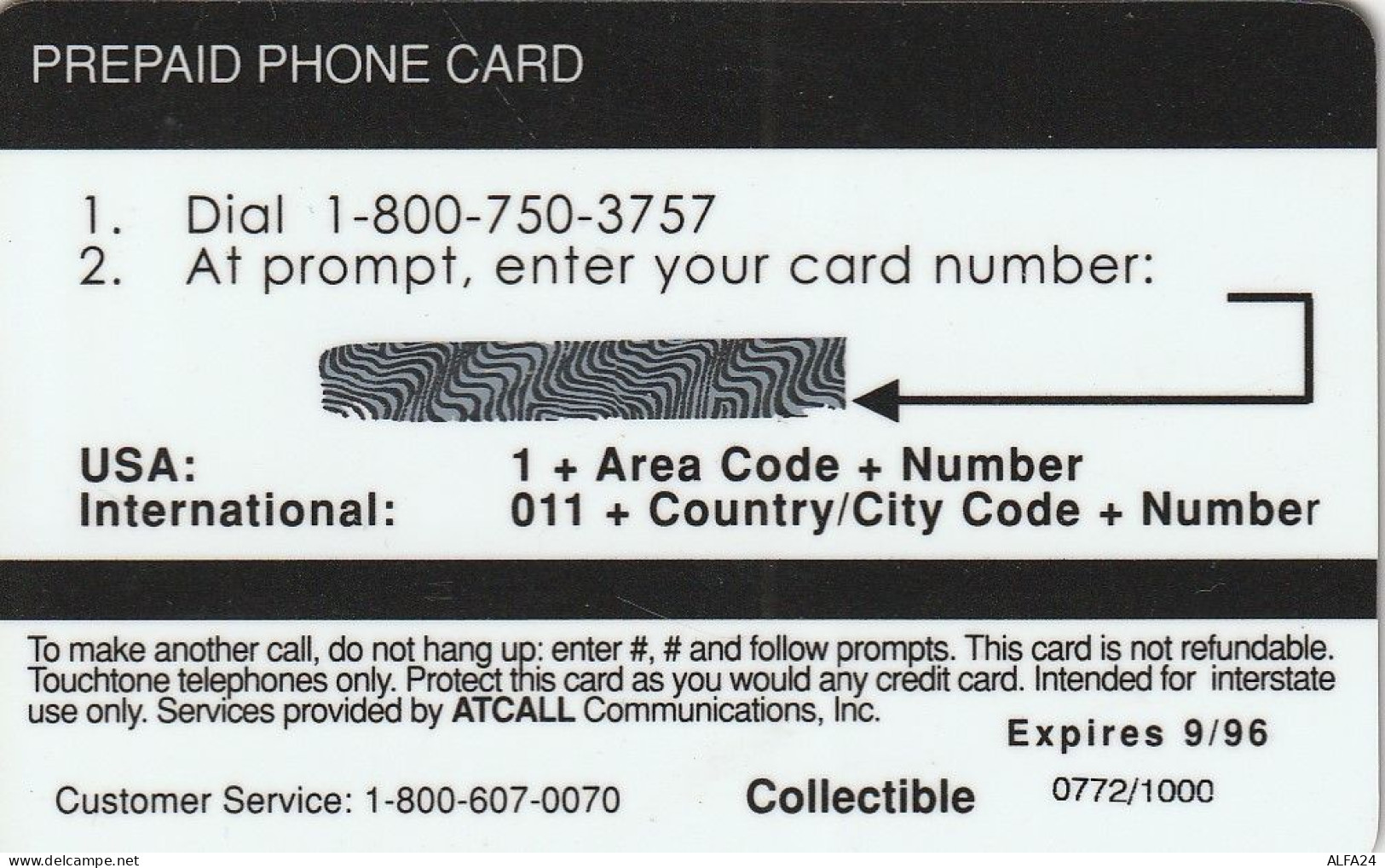 PREPAID PHONE CARD USA PAPA (CZ107 - Sonstige & Ohne Zuordnung