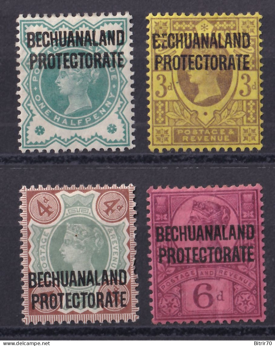 Bechuanaland, 1889-1902  Y&T. 16, 19, 20, 21, MH. - 1885-1964 Bechuanaland Protectorate