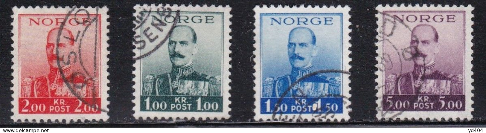 NO026E – NORVEGE - NORWAY – 1937 – HAAKON VII – SG # 255/8 USED 97,50 € - Gebraucht