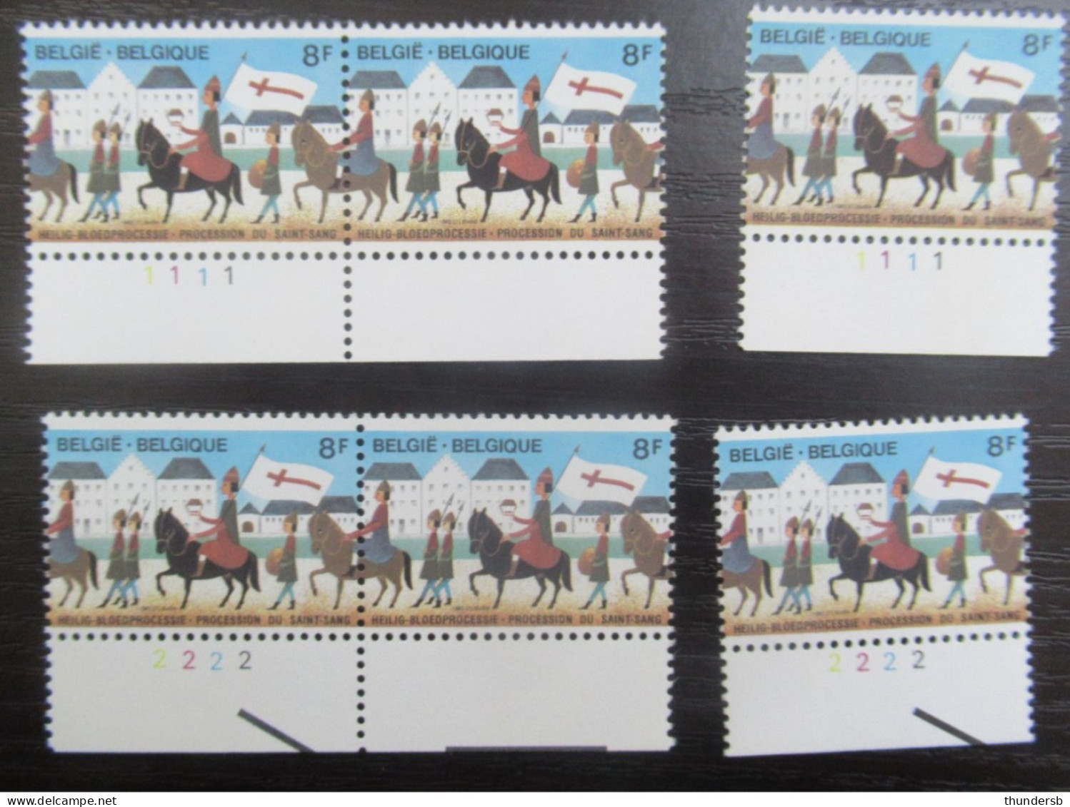 2090 En 2090A 'Bloedprocessie Brugge' - Postfris ** - Volledige Set Plaatnummers - 1981-1990