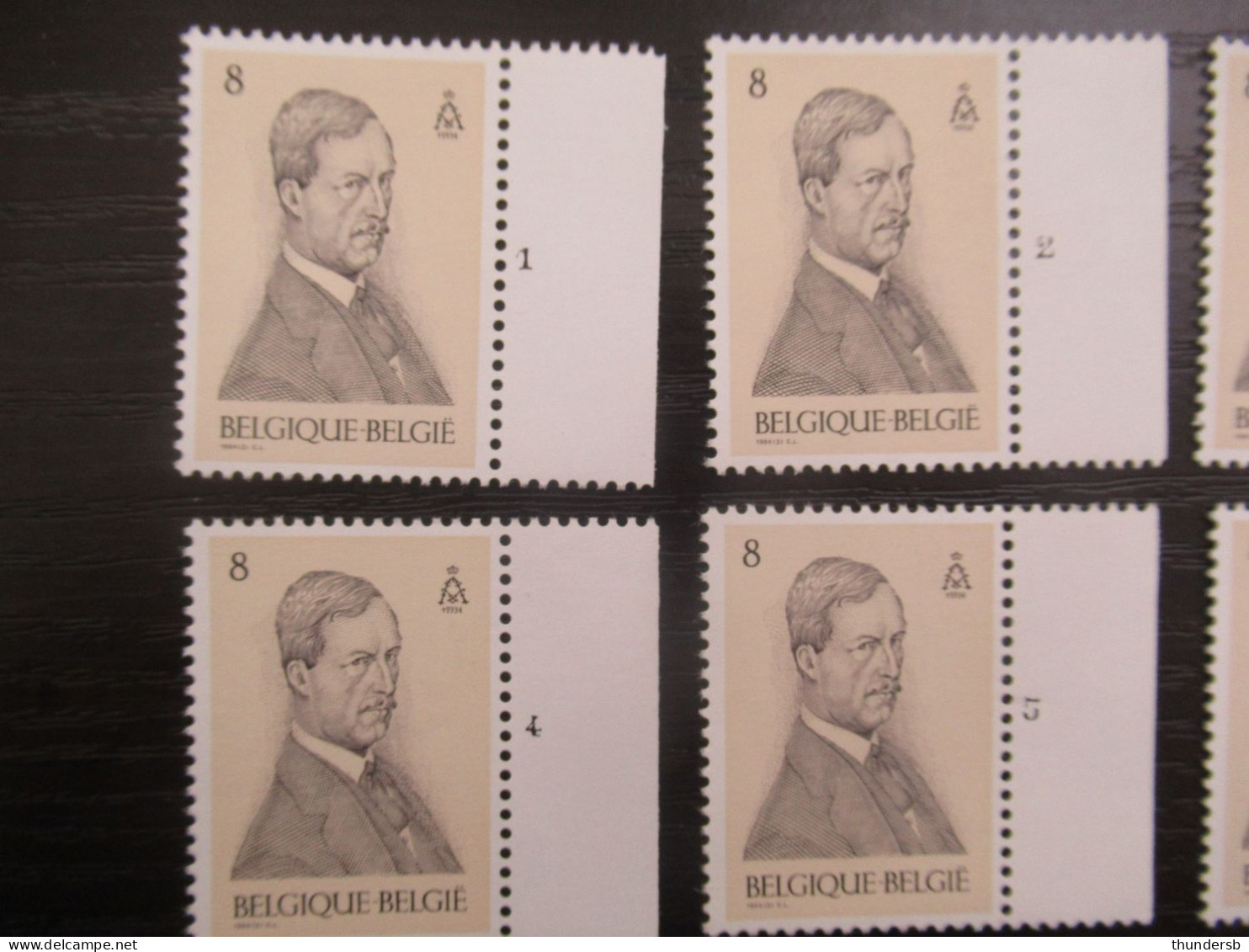 2118 'Koning Albert I' - Postfris ** - Volledige Set Plaatnummers - 1981-1990