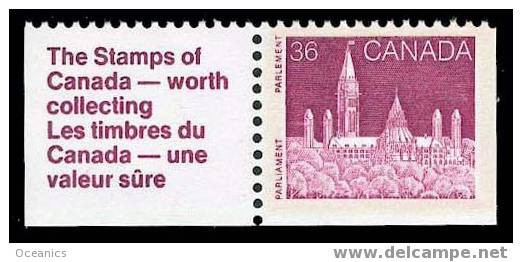 Canada (Scott No. 948 - Parlement) [**] De Carnet Avec Onglet  / From Booklet With Tab - Postzegels