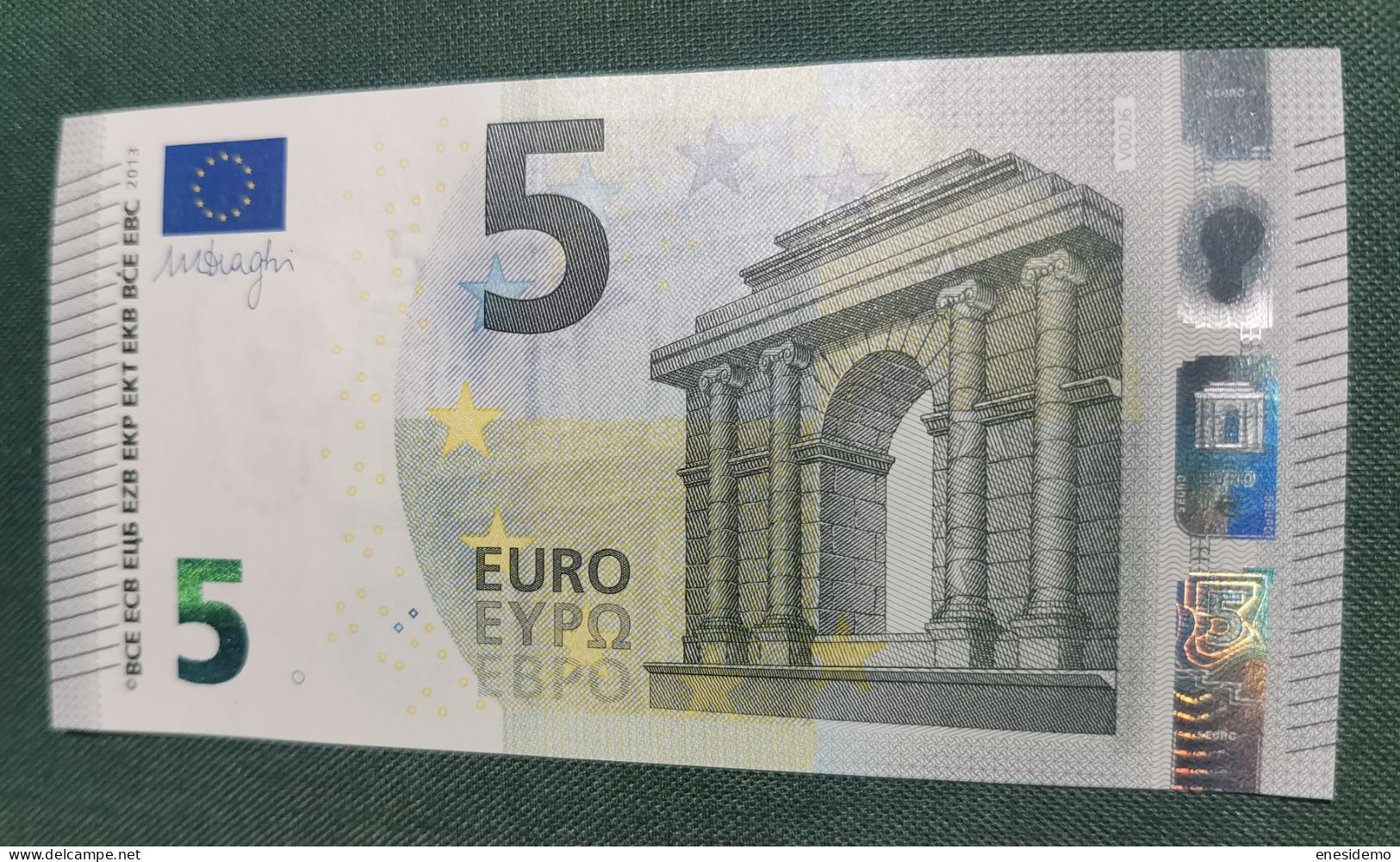 5 EURO SPAIN 2013 DRAGHI V002J6 VA LAST POSITION SC FDS UNCIRCULATED  PERFECT - 5 Euro