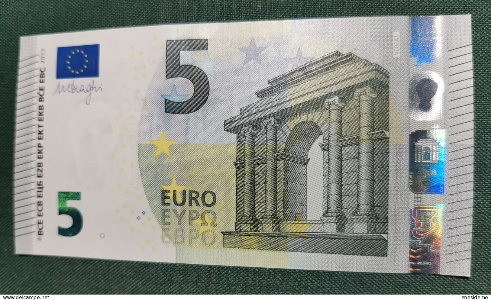 5 EURO SPAIN 2013 DRAGHI V002A1 VA FIRST POSITION SC FDS UNCIRCULATED  PERFECT - 5 Euro