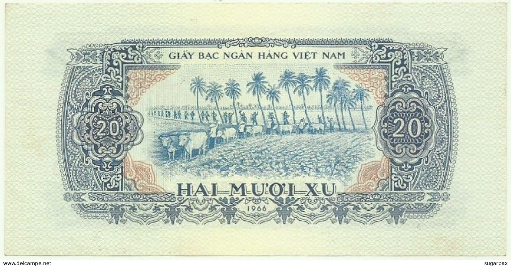 SOUTH VIET NAM - 20 XU - 1966 ( 1975 ) - P 38 - Serie IZ - Workers On Rubber Plantation / Soldiers - VIETNAM - Viêt-Nam