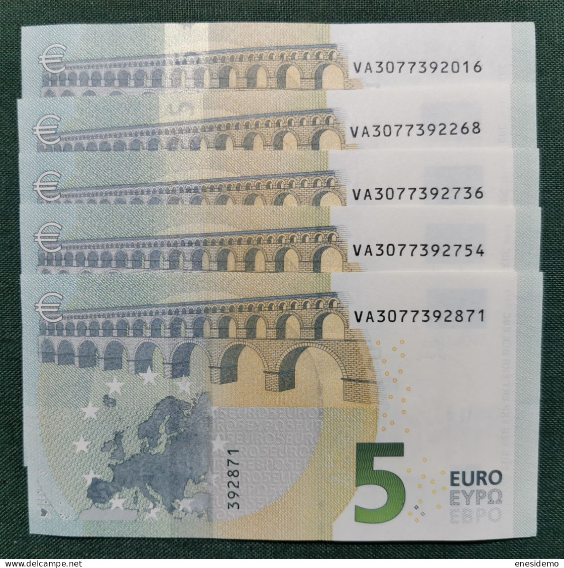 5 EURO SPAIN 2013 DRAGHI V002C1 VA SC FDS UNCIRCULATED  PERFECT - 5 Euro