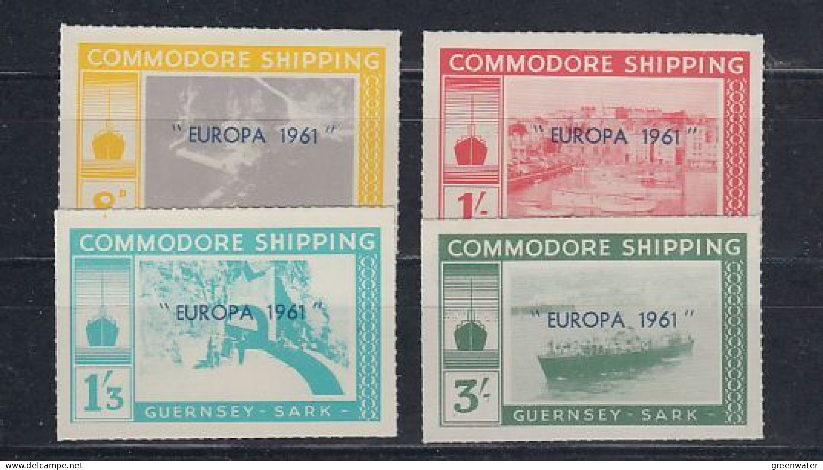 Europa 1961 Guernsey-Sark Commordore Shipping 4v ** Mnh (59234) BRITISH LOCALS - 1961