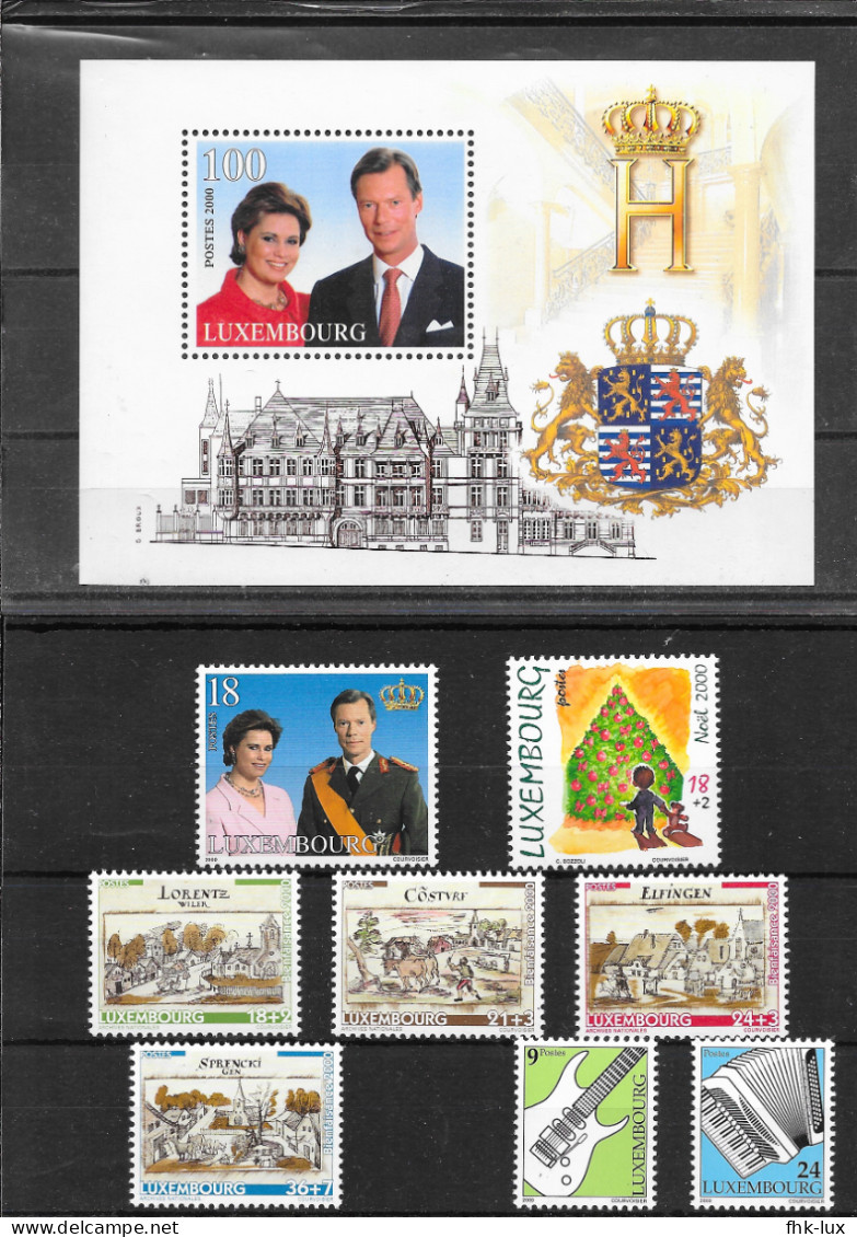 TIMBRES NEUFS LUXEMBOURG ANNEE 2000 COMPLETE - Años Completos