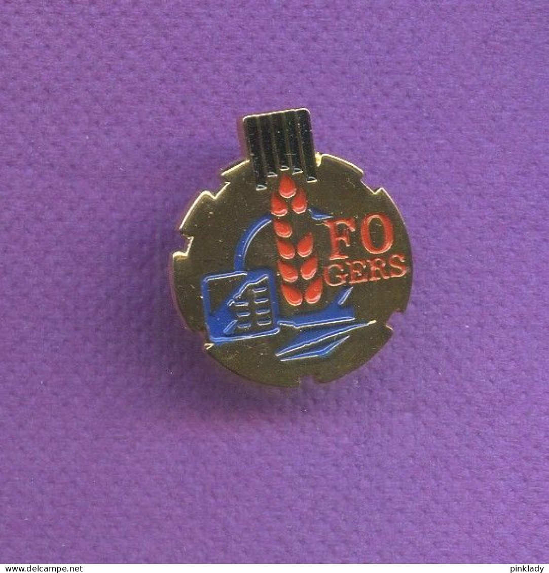 Rare Pins Politique Syndicat Fo Force Ouvriere Gers France Telecom La Poste Q823 - Administraties