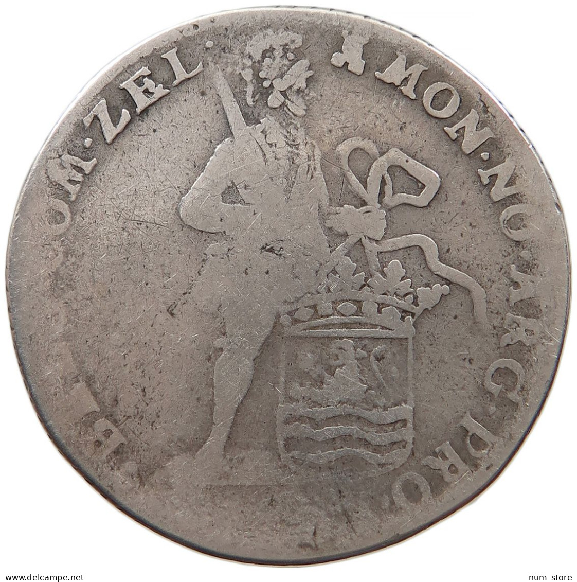 NETHERLANDS 1/2 ZILVEREN DUKAAT 1764 ZEELAND #t033 0285 - …-1795 : Oude Periode