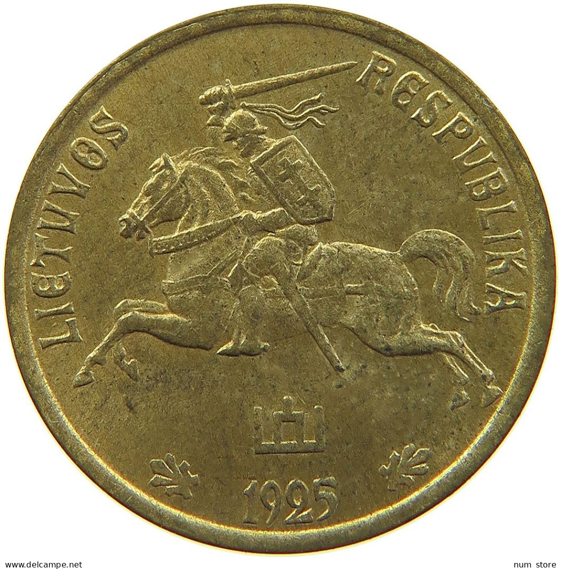 LITHUANIA 5 CENTU 1925 UNC SHINNY FIELDS #t033 0099 - Lituanie