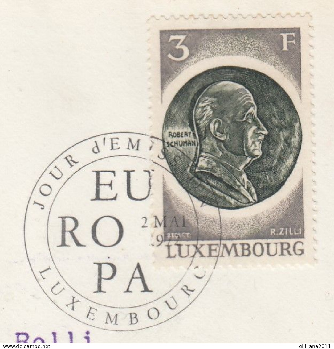 ⁕ LUXEMBOURG 1972 ⁕ Robert Schuman Mi 849 On Cover EUROPA ⁕ FDC Cover - Covers & Documents
