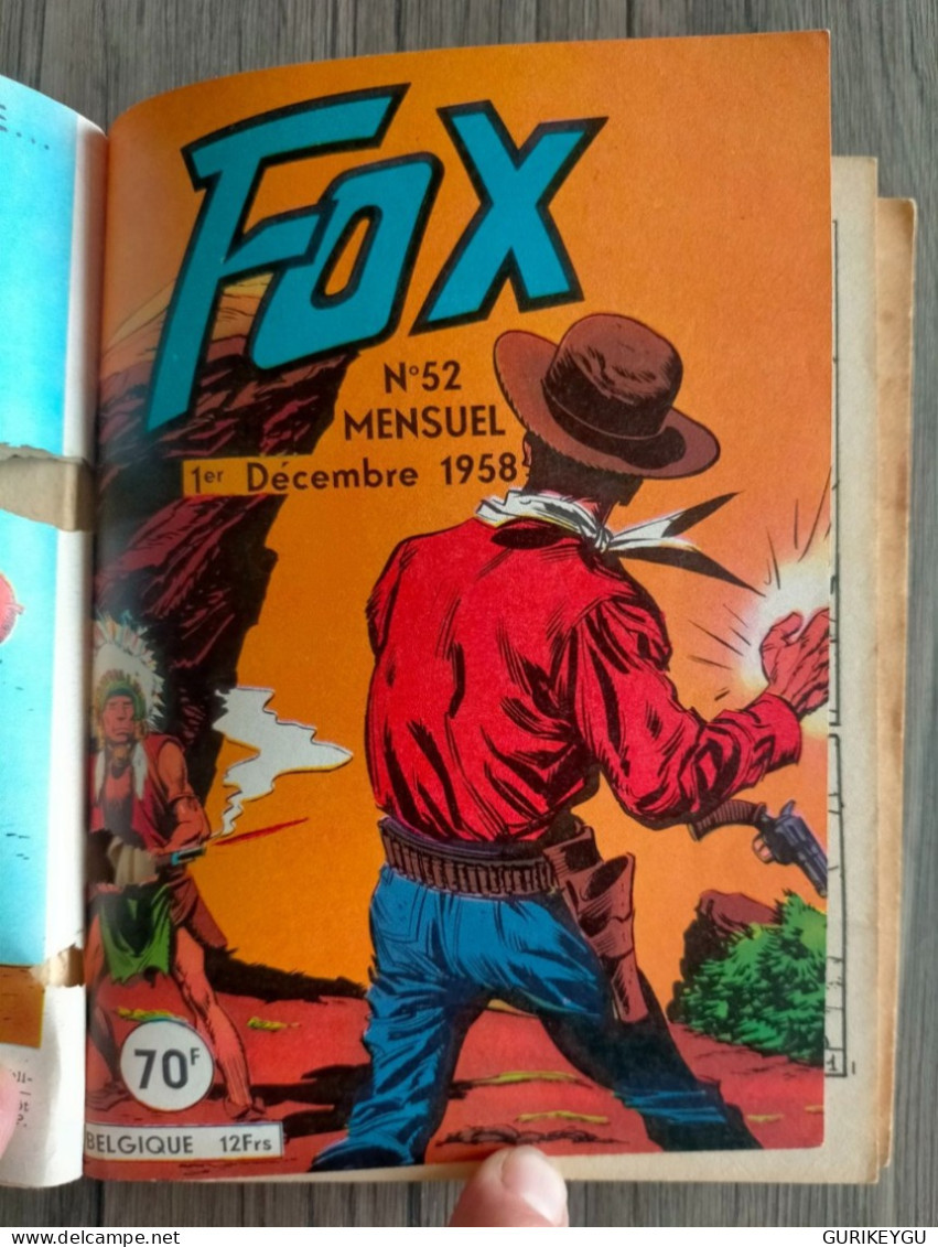 Bd Très Très Rare  ALBUM Reliure  FOX N° 10 Avec N° 51.52.53.54.55 LUG 1958 - Lug & Semic