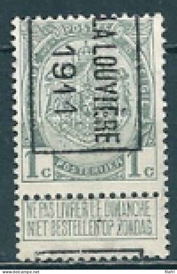 1627 Voorafstempeling Op Nr 81 - LA LOUVIERE 1911 - Positie B - Roller Precancels 1910-19