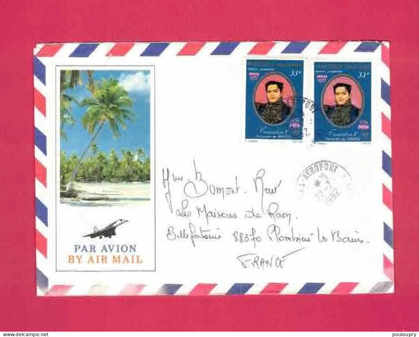 Lettre De 1982 Pour La France - YT N° PA 118 X 2 - Tamatoa V Souverain De Raiatea - Briefe U. Dokumente