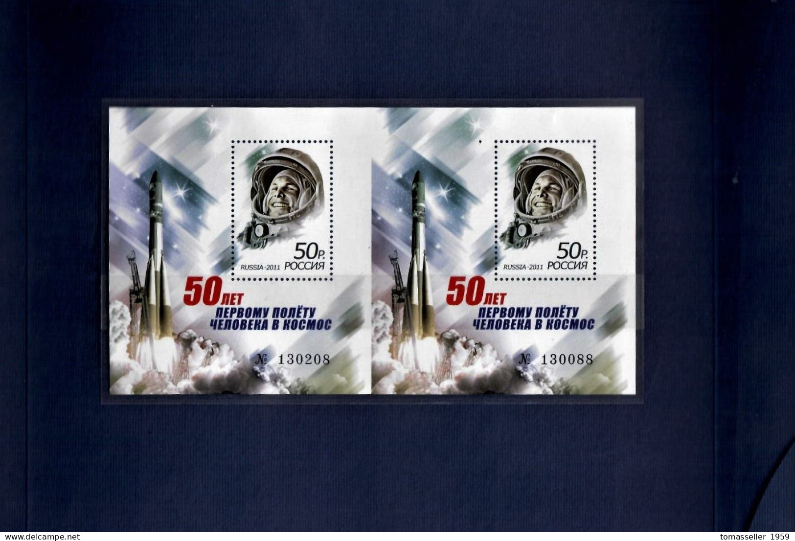 RUSSIA 2011.Rare Booklet .Horizontal Pare S/s Gagarin "50 Years Of The First Manned Flight Into Space".MNH** - Altri & Non Classificati