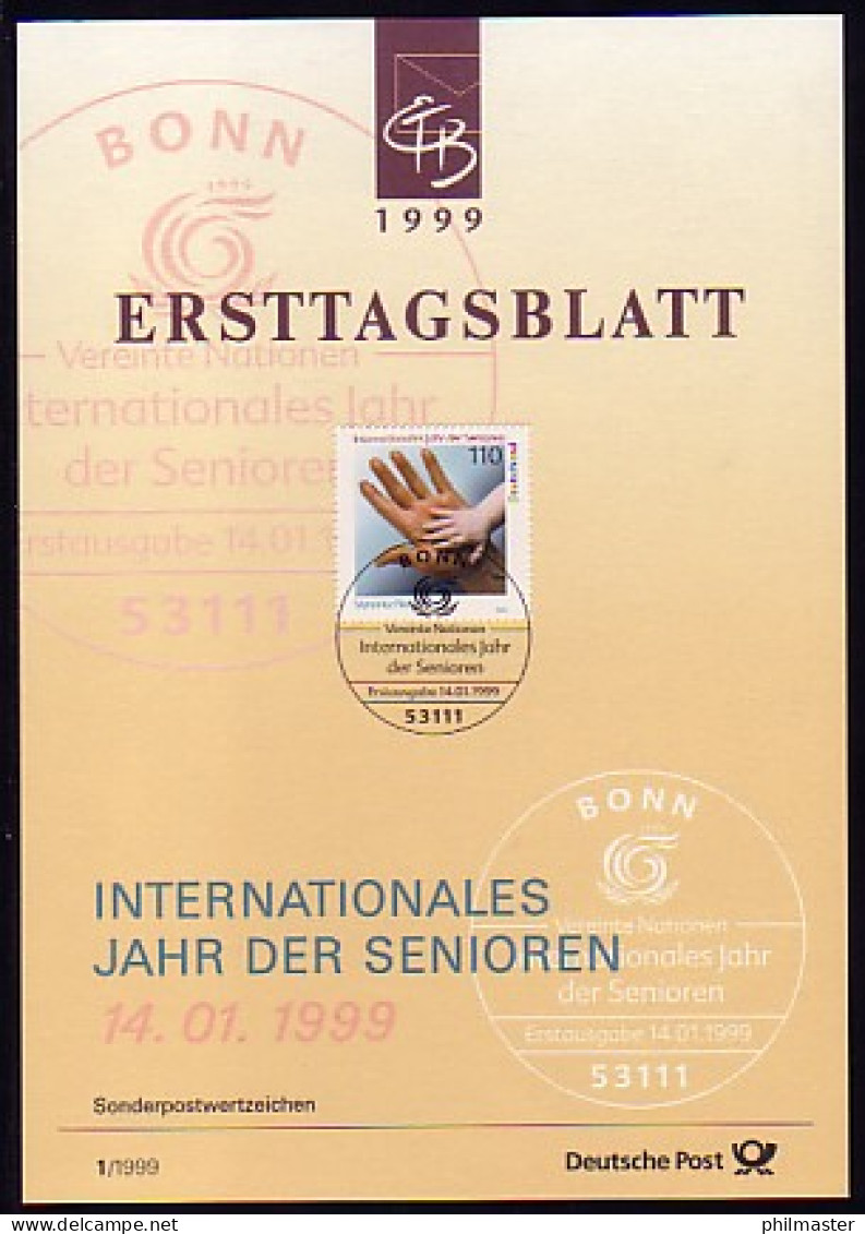 Ersttagsblätter ETB Bund Jahrgang 1999 Nr. 1 - 39 Komplett - Sonstige & Ohne Zuordnung