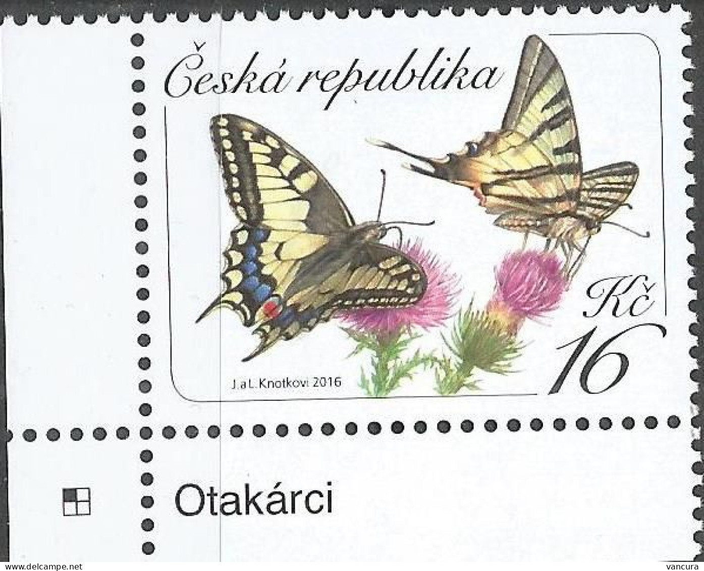 ** 883 Czech Republic Swallowtail Butterfly 2016 - Nuevos