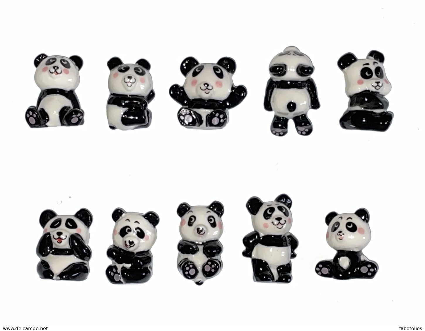 Série Complète De 10 Fèves Pandas Fun - Animaux