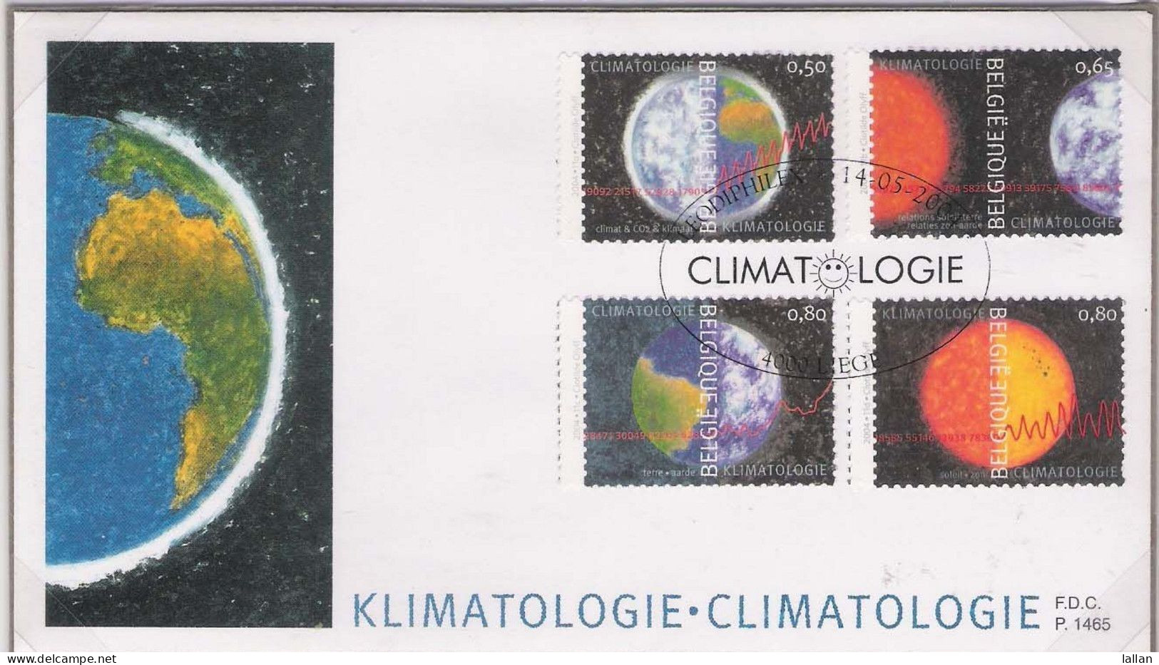 Climate Change, FDC, 2008, FV Euro 2.75, Belgium, Condition As Per Scan - Covers & Documents